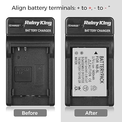 NB-5L Battery Charger for Canon Digital IXUS 800 is, 850 is, 860 is, 870 is, 90 is, 900 Ti, 950 is, 960 is, 970 is, 980 is, 990 is