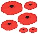 Charles Viancin Poppy Silicone Lid - Set of 6-11", 9", 8", 6", and two 4"