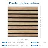 COMSTICKC Samoprzylepne panele ścienne 3D z efektem drewna, 10 sztuk, 30x30 cm, sztuczne drewno ścienne PCV, samoprzylepna tapeta, wodoodporna (brązowa)