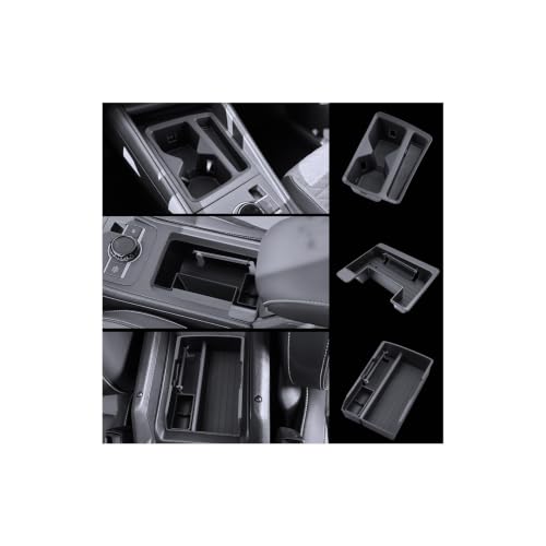 LANTU for Tiguan Center Console Organizer 2025 2026 VW Tiguan Accessories Armrest Console Organizer & Front Center Console Storage Tray & Cup Holder 3PCS