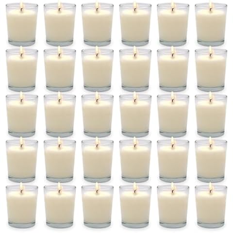COSIKO 72 Pack Unscented Votive Candles Cover