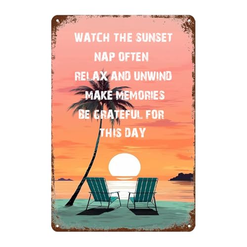 Beach Themed Room Wall Decor Retro Metal Tin Sign Beach Signs Beachy Room Decor Aesthetic Surfboard Vintage Home Bedroom Decorative Outdoor