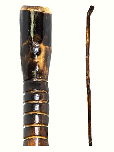 RMS Natural Wood Walking Stick - 55 Inch Handcrafted Wooden Hiking Stick