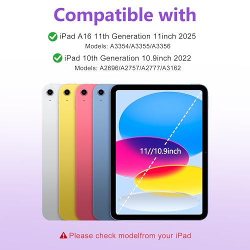 Image of besky Keyboard Case for iPad A16 11th /10th Gen 11 /10.9 Inch, 360 Rotatable