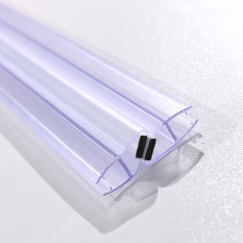 KOOBON Magnetdichtung 2 Set(4 Stück), Länge 100cm Glasstärke 6mm 7mm 8mm Magnetduschdichtung für Duschtüren Duschdichtung Magnet Ersatzdichtung magnetisch für 180 Grad und 90 Grad