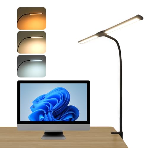 Lampe de bureau LED à pince pour lecture et chevet