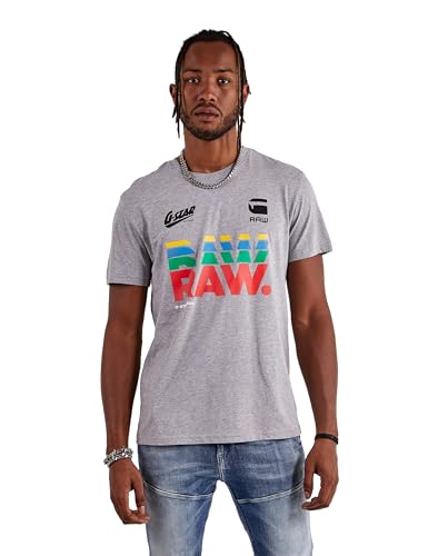 G-STAR Men's Color Repeat Logo T-Shirt, Grey, Small