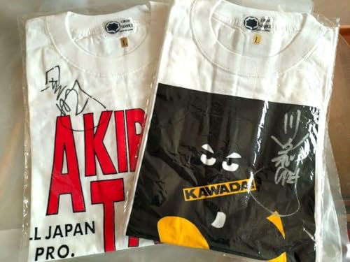プロレス 全日本プロレス 川田利明、田上明 直筆サイン入Ｔシャツりのサムネイル