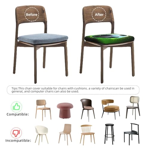 Lot de 6 housses de chaise foot élastiques et amovibles - 3