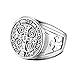 Produktbild BOBIJOO JEWELRY - Ring Siegelring Mann Kreuz St. Benedikt Schutz Dämon Stahl Silber Brutto - 22,6 (13 US), Edelstahl 316