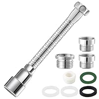 Wasserhahn Verlängerung, 360 Grad Wasserhahn Schlauch 20cm, Wasserhahnverlängerung Breite Anwendbarkeit, Wasseranschluss Verlängerung Wasserhahnverlängerung Küche für Küchen Toilette