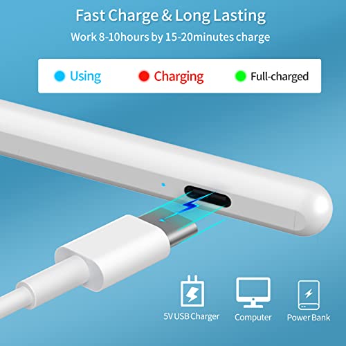 Stylus Pen For Ipad With Tilt Sensitive And Fast Charge, Jamjake Ipad Pencil Compatible With 2018-2022 Apple Ipad Pro 11/12.9 Inch,Ipad 10/9/8/7/6 Gen,Ipad Mini 5/6 Gen,Ipad Air3/4/5 Gen #TOP5