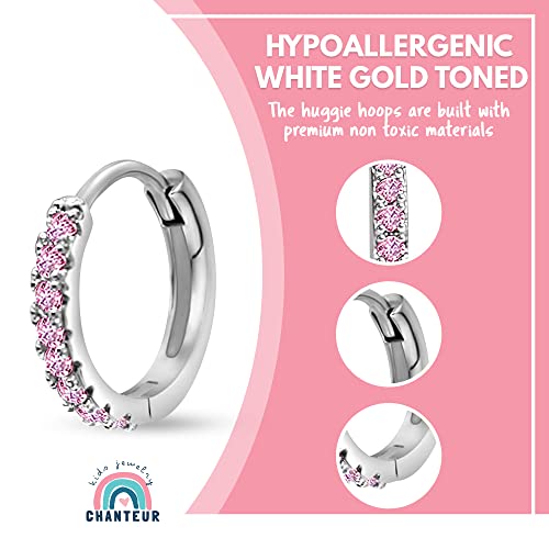 Image of Chanteur Hypoallergenic Huggie Earrings for Girls & Women - Small Hoop Design, Perfect for Teens & Kids