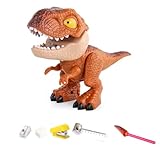 5 in 1 Stationery Set,Dinosaur-Themed Stationery Funny Toy for Kids,Student Storage Eraser Ruler Pencil Sharpener Staple for Boys and Girls