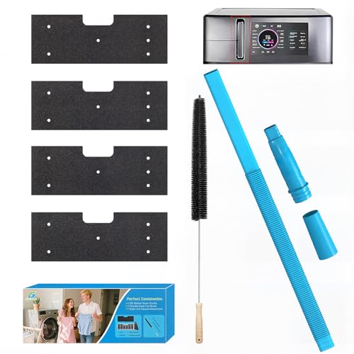 6 Pcs GE Washer Dryer Combo WH01X35719 Lint Filter replacement with Dryer Vent Cleaner Kit 2025 New Lint Filter for Ge Washer Dryer Filter Sponge Hand Washable and Reusable Models: PFQ97HSPVDS