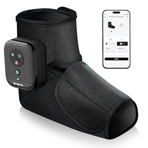 Comfytemp Portable Foot Massager with Heat, Birthday Gifts for Dad Mom Men Women, Cordless Ankle Massage for Plantar Fasciitis, Swelling, Compression Boot for Circulation (1 Pack, Fits Size 6 to 10)