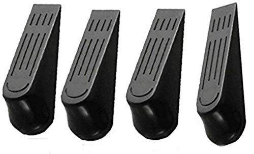 Keraiz Stl-049-door-stopper-light Lot de 4 butées de bouchons cales Jam, Noir Cover