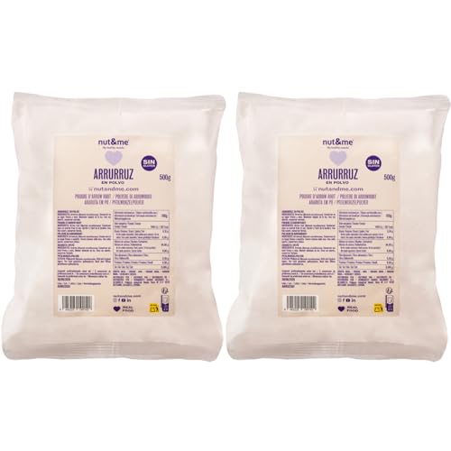 Arrurruz en polvo 1 kg nut&me | Keto | Espesante neutro | Sin aditivos | Sin OGM | Ideal para repostería y cocina | Pack 2 x 500 gr
