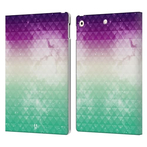 Étui portefeuille en cuir iPad 10.2 Head Case Designs - Protection motif ciel violet ombre