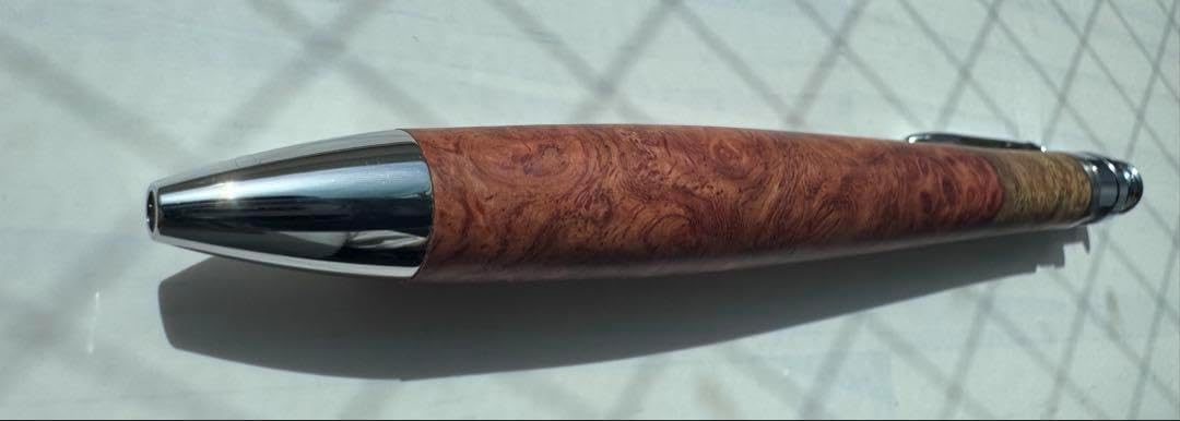 T*H様 工房楔 ルーチェペン 花梨紅白瘤杢 中古 工房楔 ルーチェ