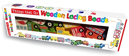 Barney & Buddy BA052 Wooden Lacing Beads-Things That Go, Multi-Colour