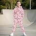 Twousenru Pink Axolotl Kids Graphic Hoodie & Pants Set Trendy 2-Piece Tracksuit, Soft Material for All-Day Comfort, Ideal for School & Playdates 5-12 Youth Athletic Tops 5-6Y