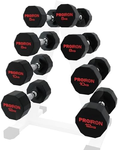 （08:30時点） PROIRON 鋼 ダンベル だんべる セット-5kg+8kg+10kg+12kg (2個セット)