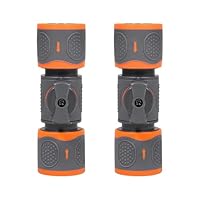 2 X Kupplung mit Regulierventil, Gartenschlauch Verbinder Schlauchkupplung Regulierventil Gartenschlauch Schnellverbinder Schlauchverbinder mit Absperrventil für effiziente Bewässerung und Reinigung