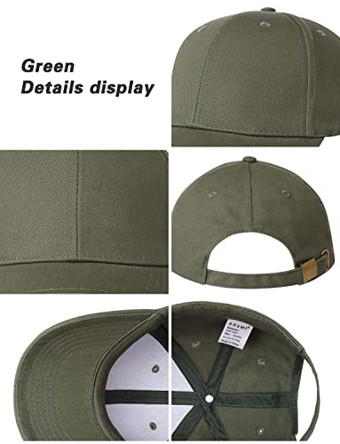 Image of 3 Pack Plain Cotton Strapback Baseball Hat Adjustable Low Profile Blank Team Ball Caps for Men Women