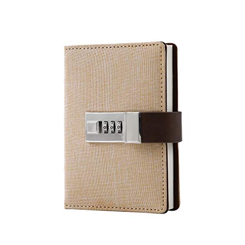 Lock Journal CAGIE Secret Diary,Locking Mini Journal for Women Writing Personal Locked Diary Notebook