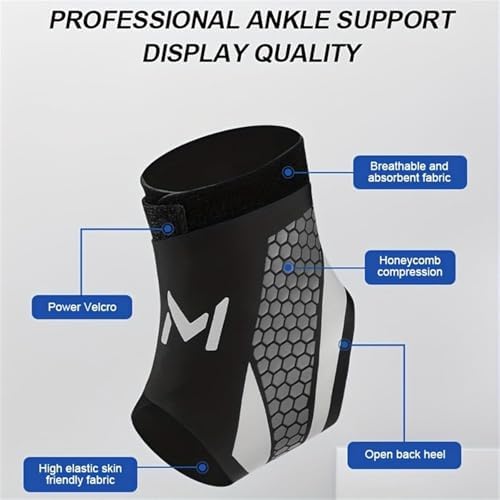 Lace-Up Ankle Brace for Men & Women Lightweight, Adjustable Compression Support for Basketball Running Fitness, Anti-Sprain Injury Recovery, Breathable Orthopedic Stabilizer Sleeve (Grey 2pcs) - 1