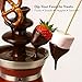 OVENTE 3 Tier Chocolate Fondue Fountain Machine, Stainless Steel Electric Mini Choco Warmer for Parties, Melts Cheese, Liqueurs, Dip Strawberries, Apple Wedges, Vegetables, Candy and More, Red CFS73R