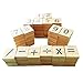 Abbaoww 100 Pcs Wooden Number Symbol Tiles for Crafts, Pendants, Spelling, Scrapbooking, Decoration