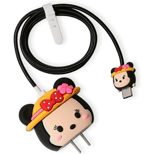 Image of iPhone Charger Case Cover with Funny Micky Mouse Design | Soft Silicone, 360 Full Protection, Charger Adapter Cover, For 18W-20W Charger