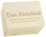 KREATIVE AUFBEWAHRUNG: Holzkiste mit Deckel für eure Lieblingsstücke. Mit einer individuellen Gravur wird die Kiste zum besonderen Aufbewahrungsort für Fotos und andere wertvolle Erinnerungsstücke
