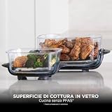Ninja CRISPi Freidora de Aire portátil, 3,8 l, 4 en 1, freír con Aire, Asar, Mantener Caliente y gratinar, compacta, Incluye 2 recipientes de Vidrio extraíbles y Tapas, 1700 W, Piedra, FN101EUST - 16