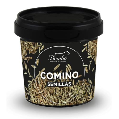 Semillas de comino Bembo 60 g | Especia natural y aromática | Sin glutamatos, antiaglomerantes, colorantes | Envase anti luz y anti oxidación