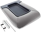 EcoAuto Center Console Lid Replacement Kit for 99-07 Silverado, Avalanche, Suburban, Sierra, Yukon - Replaces OEM 19127364, 19127365, 19127366 (Light Gray)