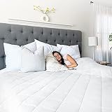 40lbs Weighted Blanket King Size - 400 Thread Count Ultra Soft Cotton - Provides Heavy Pressure Perf