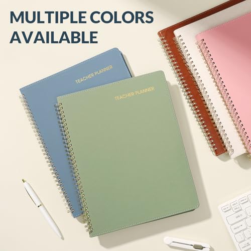 SUNEE Teacher Planner 2026-2027 Academic Year with 7 Periods, Jul 2026 - Jun 2027 Lesson Planner Book 8.5"x11" School Agenda with Subjects, Teacher Calendar with Vegan Leather Cover, Color Tabs, Blue - Image 7