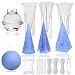 MILIVIXAY 4pcs Candle Molds Set-Plastic Candle Making Kit-DIY Candle Making Supplies Pyramid & Ball Sphere Mold.