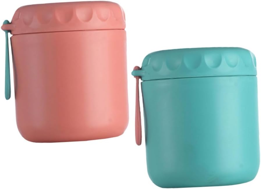 COLLBATH 2Pcs Portable Soup Cups with Handle Food Storage Container for Breakfast Lunch Travel Leakproof Design