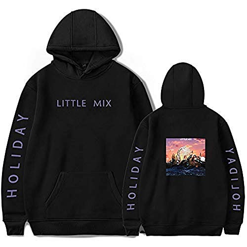 Little Mix Merch Holiday Hoodie Sweatshirt Herren Damen Fans Hip Hop Kinderkleidung Gr. M, Schwarz