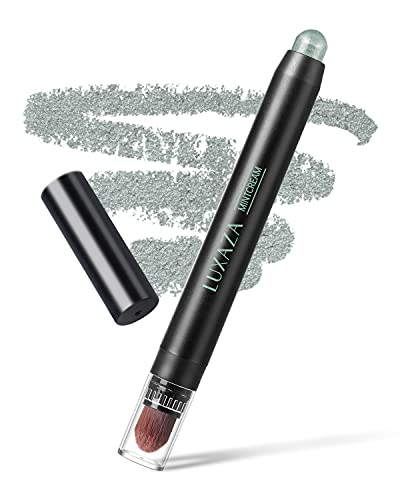 LUXAZA Metallic Green Creamy Eyeshadow Stick Makeup Pen,Soft & Smooth Creme Eyeshadow Pencil Crayon,Bright And Shimmer Waterproof Shadow Stick Pen,Green