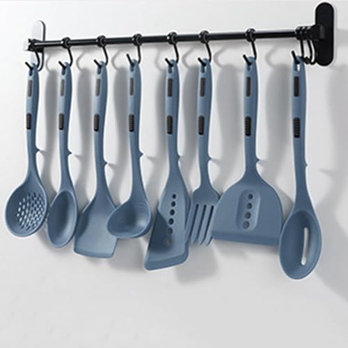 Silikon-Kochutensilien-Set, 8-teilig, lebensmittelechtes Silikon-Spatel-Set für antihaftbeschichtetes Kochgeschirr, Küchenhelfer