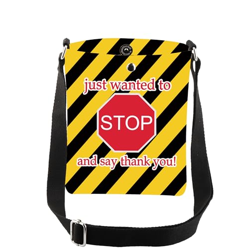 CMNIM Crossing Guard Gifts Just Wanted To Stop And Say Thank You Crossbody bag Stop Sign Shoulder School Crossing Guard Purse