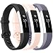 Produktbild Tobfit Armband für Fitbit Alta HR Armband, Alta Armband Verstellbar Weich Ersatz Armbänder für Fitbit Alta HR und Fitbit Alta (Keine Uhr) (3-Pack Schwarz+Grau+Rosa, Kleine)