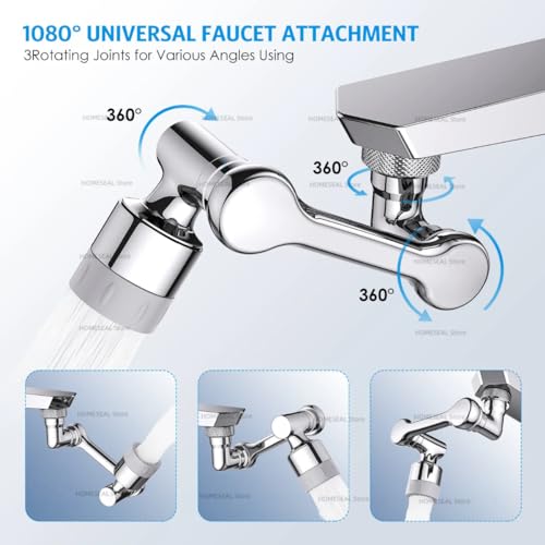 Extensor Adaptador De Torneiras Universal Aerador Giratório Flexivel Alcança Todas Partes Da Pia