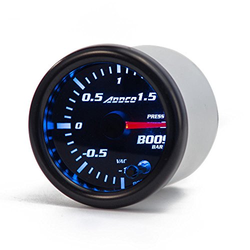 EPMAN TRAD-GA52BOOSTBAR - Medidor De Indicador De Potencia De 2 Pulgadas 52 Mm, 7 Colores LED Con Sensor Y Soporte