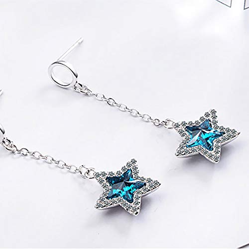 Pendientes azules de plata para regalo de mujer con estuche especial 6